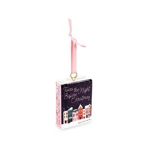 Night Before Christmas Ceramic Book Ornament